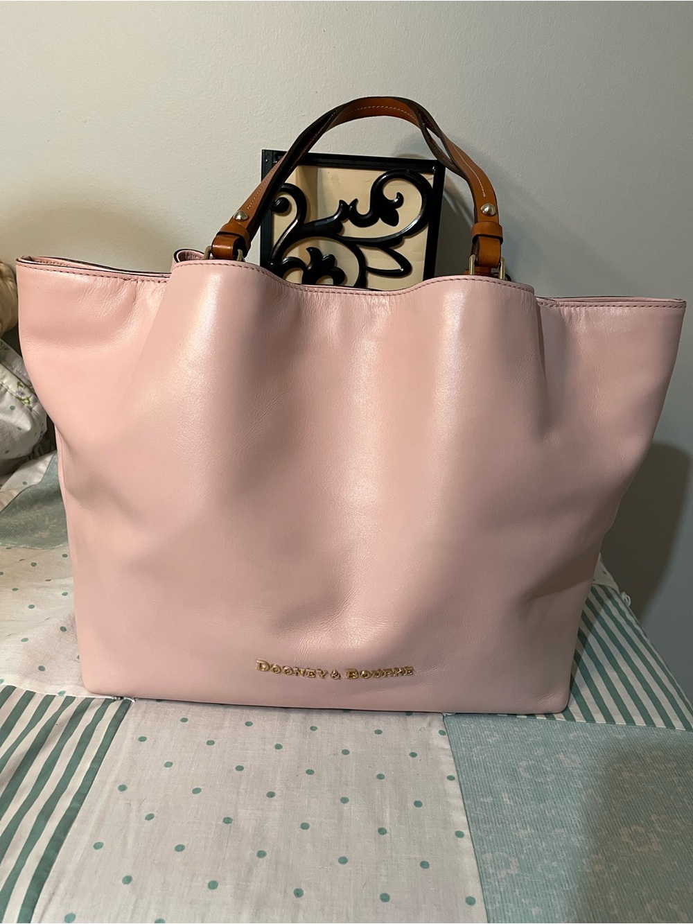 Dooney & Bourke City Flynn Blush Florentine Leather Tote
